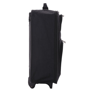 5 Cities Easyjet Ryanair 55x40x20cm Folding Cabin Bag Hand Luggage Carry On Suitcase Black - Packed Direct UK